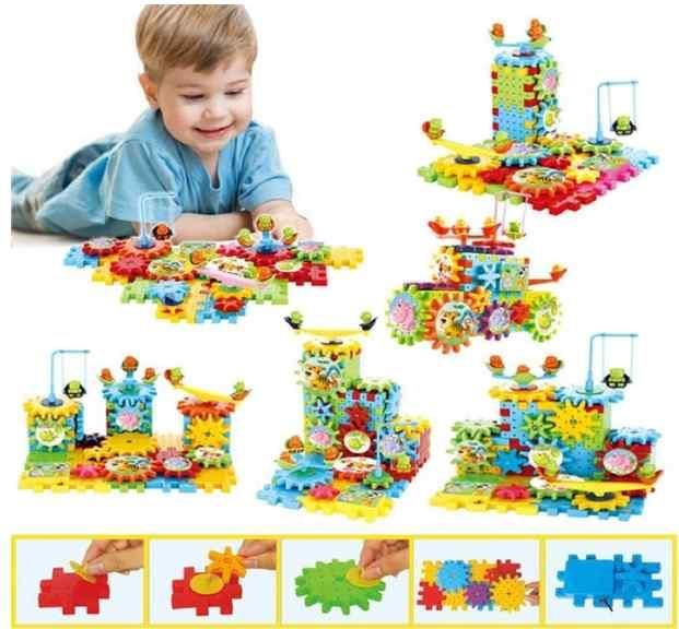 81 PCS Battery Operated Gear Building Blocks