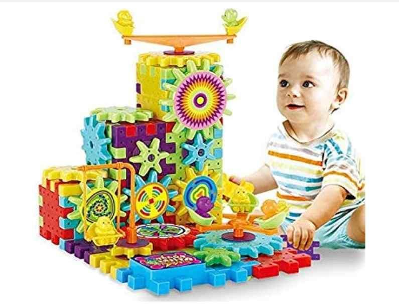 81 PCS Battery Operated Gear Building Blocks
